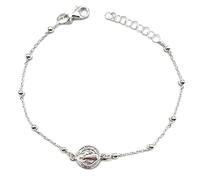 BRACCIALE SAN BENEITO IN ARGENTO, 17 cm, Argento