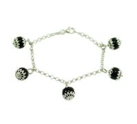 Bracciale Sardo Donna 5 Su Coccu Pendenti Filigrana Argento Amuleto Portafortuna