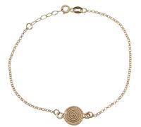 Bracciale sardo donna argento placcato oro rosa maglia giunchiglio con corbula