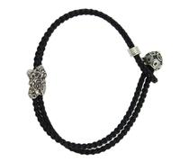 Bracciale Sardo uomo sagola nera centrale Sardegna chiusura a bottone in argento