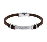 Sector No Limits Bracciale Uomo in Acciaio, Pelle Microfibra, Smalto, Collezione Bandy, Finitura Vintage - SZV113