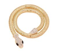 Bracciale Serpente - Bracciale Serpente Da Donna Oro | Braccialetti Rigidi Dorati Aperti Con Strass | Bracciale Con Bracciale Serpente In Oro | Affascinante Braccialetto Regolabile Con Serpente Per Do