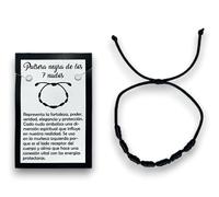 Bracciale Sette Nodi Corda Nera - Protezione contro l'energia negativa