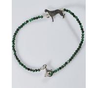 Bracciale Setter irlandese pietre dure Malakite in argento 925 Luce