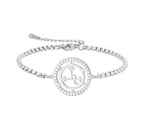 Bracciale Sigillo di Lilith Cavigliera di Ecate Fatto a mano Corda intrecciata Filo rosso portafortuna Amuleto gotico Tripla Dea della Luna Gioielli Mitologia pagana Stregoneria Regalo (argento 1)