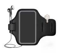 Bracciale sportivo per telefono con tasca per chiavi e custodia per cuffie, con strisce riflettenti, cinturino per cellulare, compatibile con iPhone 15 Pro Max e diversi modelli di cellulare, 7