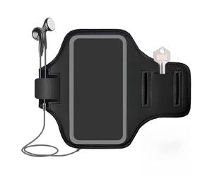 Bracciale sportivo per telefono con tasca per chiavi e custodia per cuffie, con strisce riflettenti, cinturino per cellulare, compatibile con iPhone 15 Pro Max e diversi modelli di cellulare, 7