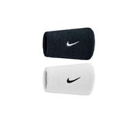 Bracciale spugna largo x2 nike swoosh classic nero bianco