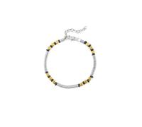 BRACCIALE STEEL/NERO CUBI ORO EMATITE