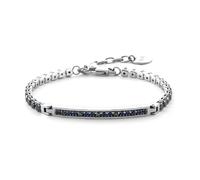 Bracciale STEEL TENNIS TARGA ZIRCONI NERI BLU 4US Cesare Paciotti Uomo