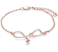 Bracciale Stetoscopio Infermiera Medico Studente di Medicina Braccialetto Gioielli Regalo, Bigiotteria da Spiaggia Estiva, Accessori di Abbigliamento Ideali Durable Processing