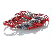 Bracciale STRING Contro il Malocchio Protezione Kabbalah Fortunato SANTO...