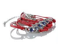 Bracciale STRING Contro il Malocchio Protezione Kabbalah Fortunato SANTO...