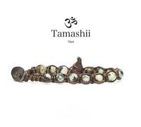 BRACCIALE TAMASHII ORIGINALE TIBETANO PIETRA AFRICA TURQUOISE BHS 601-75 - 6 mm