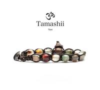 Bracciale tamashii originale tibetano pietra Agata muschiata striata BHS900-162