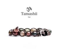 BRACCIALE TAMASHII ORIGINALE TIBETANO PIETRA MOOSK AGATE BHS 900-17