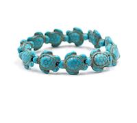 Bracciale Tartaruga Marina Bracciale Elasticizzato in Pietra Naturale Bracciale con Perline Tartaruga Marina Braccialetti con Tartaruga Turchese Bohémien Bracciale da Spiaggia a Tema Marino per Don