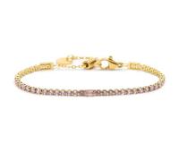 Bracciale tennis 2,5mm con zircone centrale