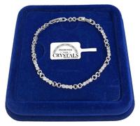 Bracciale Tennis 3mm Finissimo 8 pl. oro Bianco 18k con cristalli Zirconi B30