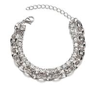 Bracciale tennis a catena cubana grossa per uomini e donne, gioielli hip hop con strass scintillanti Miami