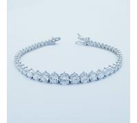 BRACCIALE TENNIS a SCALARE in ARGENTO 925 RODIATO in ORO BIANCO