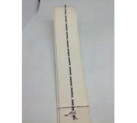 BRACCIALE TENNIS ALTERNATO ZIRCONE 1 BIANCO 5 NERI MM 2 4 GRIFFE cm 16 18 20
