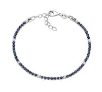 Amen Bracciale tennis BT7BBBL16 Argento 925 Zirconi blu e bianchi 19 cm
