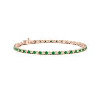 Bracciale Tennis ANGARA 2,63 Ct Smeraldo e Diamanti Illusione in Oro...