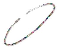 bracciale tennis argento 925 rutenio verde rosa arcobaleno oro nero turchese blu