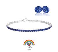 Bracciale Tennis Blu in Argento 925 rodiato - Rainbow Collection Les Folies