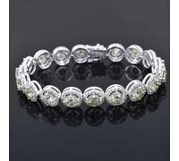 Bracciale Tennis Certificato 5 mm Champagne Taglio Tondo Diamante - Grande Lu...
