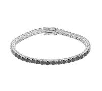 BRACCIALE TENNIS CON ZIRCONI NERI 3 MM TAGLIO DIAMANTE UOMO DONNA