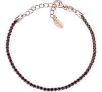 Bracciale Tennis Donna AMEN BTRRU16 Argento 925% Rosè Pietre Rosso