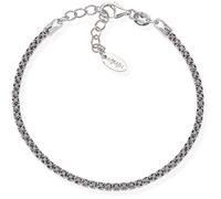 Amen Tennis Bracciale Donna Argento Zirconi Neri BTBN16