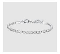 BRACCIALE TENNIS DONNA IN ACCIAIO CON CRISTALLI BIANCHI