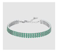 BRACCIALE TENNIS DONNA IN ACCIAIO CON ZIRCONI VERDI