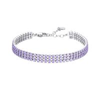 Bracciale Tennis Donna Luca Barra BK2841 In Acciaio Con Zirconi Viola A Tre File