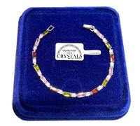 Bracciale Tennis Finissimo Auri pl. oro Bianco 18k con Cristalli Zirconi B23