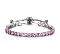 Bracciale Tennis In Cristallo Di Zirconia Cubica Da 4Mm Moda Casual Per Donne