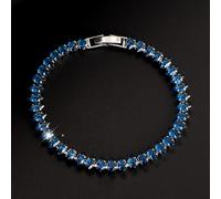Bracciale Tennis in Zirconia Marquise Blu - Set Bracciale in Rame con Zirconia , per Uso e Regali. per Matrimoni, Anniversari e Look Casual - Un Regalo per il Ringraziamento, Natale e del Papà