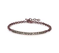 Bracciale Tennis Marrone Idea Regalo Festa del Papà Zircone Verde Sagapò STK07