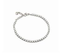 Bracciale tennis OPS donna acciaio color argento pietre colorate 3mm regolabile