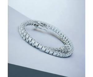 BRACCIALE TENNIS ORO 18 KT DIAMANTI VVS G COLOR 10.0 CARATI GR.15.0