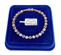 Bracciale Tennis Palline 5mm pl. oro Giallo 18k con cristalli Swarovski B01 MCS