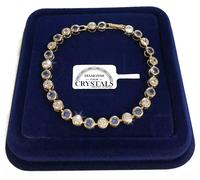 Bracciale Tennis Palline pl oro giallo 18k Donna Braccialetto Cristalli Zirconi