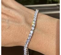Bracciale Tennis Riviera Con Zirconie Cubiche 5A In Argento Sterlingo 925 4Mm