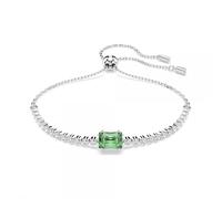 Bracciale tennis Swarovski Matrix verde M placcato rodio 5693411