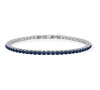 Bracciale Tennis Uomo LIU JO LUXURY MLJ558 Acciaio Inossidabile Pietre Blu