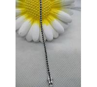 BRACCIALE TENNIS ZIRCONI NERI MM 1,5 RODIATO ARGENTO UNISEX CM 16/18/20 EXPLOIT