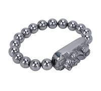 Bracciale Terahertz naturale da donna, perline terahertz rotonde, sblocca il braccialetto meridiano per il polso